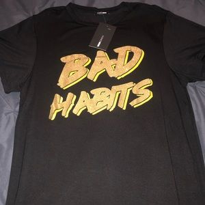 “Bad Habits” Fashion Nova T-Shirt Dress